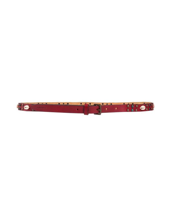 【送料無料】 ディースクエアード メンズ ベルト アクセサリー Leather belt Red