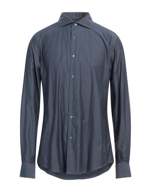 【送料無料】 パルジレリ メンズ シャツ トップス Patterned shirt Slate blue