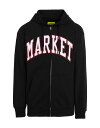 【送料無料】 マーケット メンズ パーカー・スウェット アウター Hooded sweatshirt Black