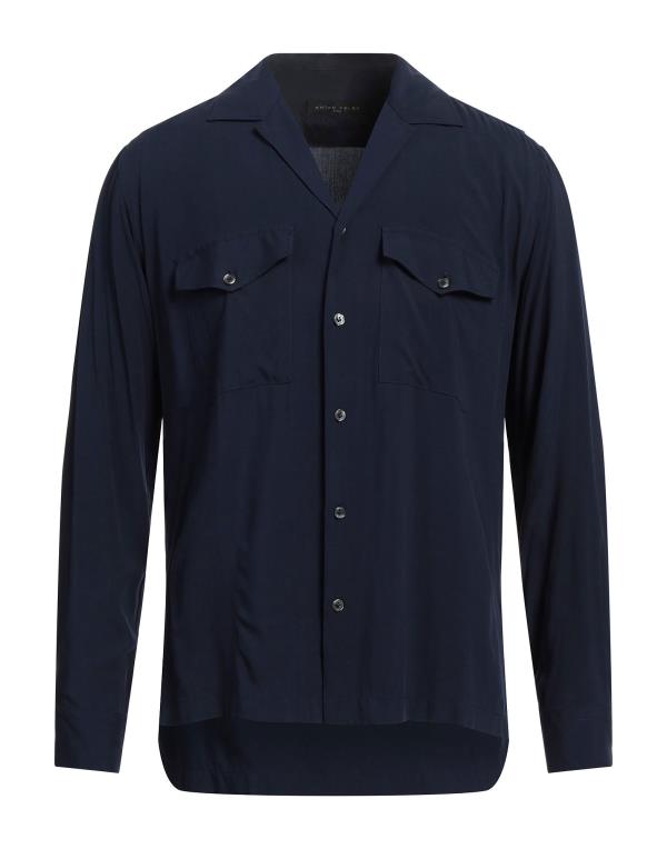 【送料無料】 ブライアン・デールズ メンズ シャツ トップス Solid color shirt Navy blue