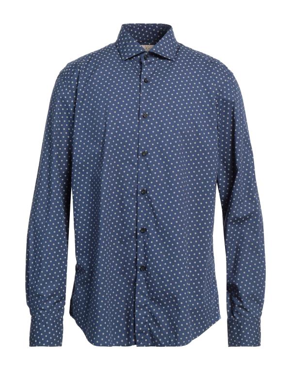 【送料無料】 ザカス メンズ シャツ トップス Patterned shirt Navy