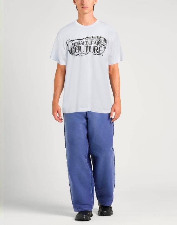 【送料無料】 ヴェルサーチ メンズ Tシャツ トップス T-shirt White