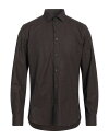 【送料無料】 リュー・ジョー メンズ シャツ トップス Patterned shirt Dark brown