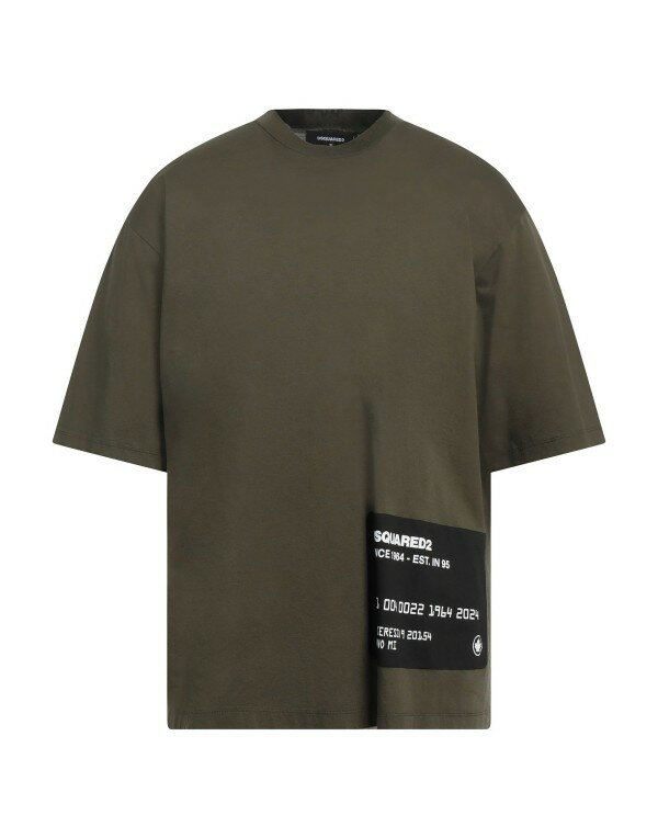 【送料無料】 ディースクエアード メンズ Tシャツ トップス T-shirt Military green