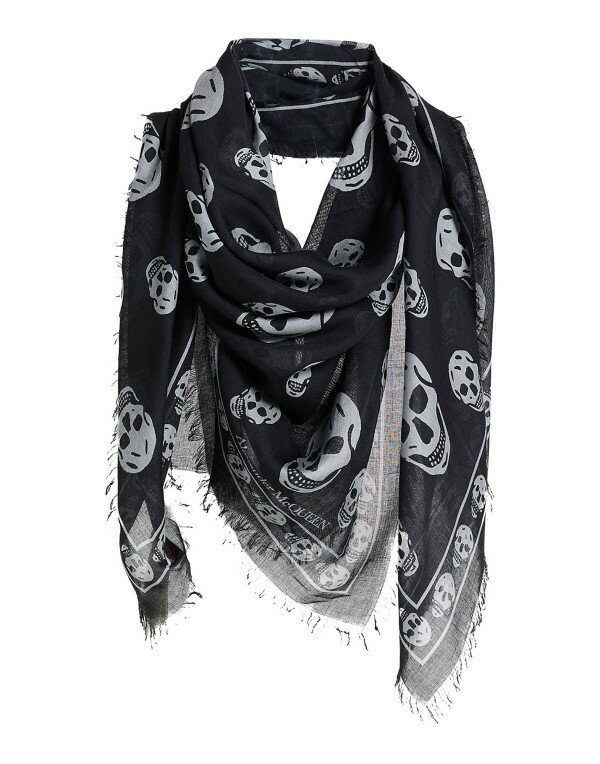【送料無料】 アレキサンダー・マックイーン メンズ マフラー・ストール・スカーフ アクセサリー Scarves and foulards Black
