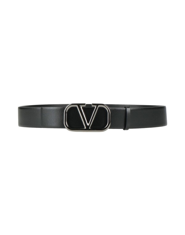 【送料無料】 ヴァレンティノ メンズ ベルト アクセサリー Leather belt Black