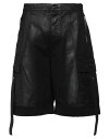 【送料無料】 バルマン メンズ ハーフパンツ・ショーツ ボトムス Denim shorts Black