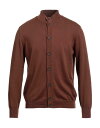 【送料無料】 ヘリテージ メンズ カーディガン アウター Cardigan Brown