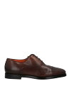 【送料無料】 サントーニ メンズ スリッポン・ローファー シューズ Laced shoes Dark brown