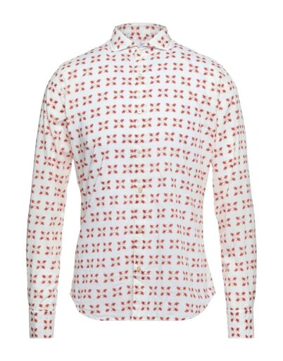 【送料無料】 ザカス メンズ シャツ トップス Patterned shirt White 【送料無料】 ザカス メンズ シャツ トップス Patterned shirt White