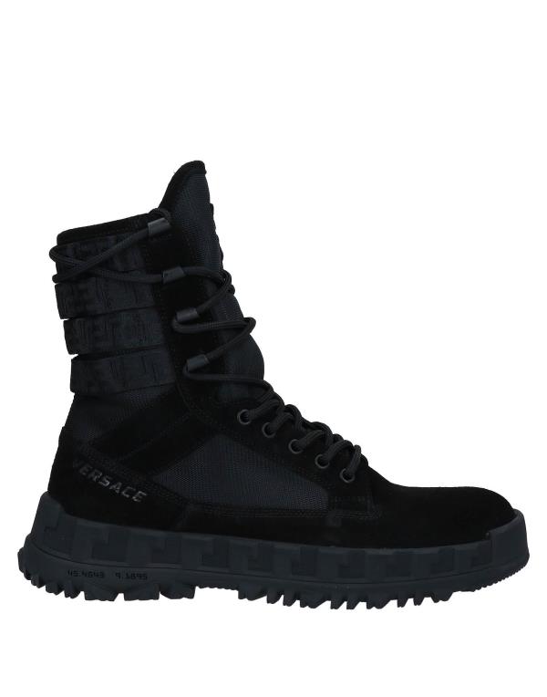 【送料無料】 ヴェルサーチ メンズ ブーツ・レインブーツ シューズ Boots Black