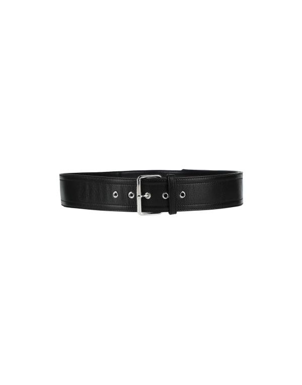【送料無料】 アレキサンダー・マックイーン メンズ ベルト アクセサリー Leather belt Black