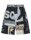 【送料無料】 ディースクエアード メンズ ハーフパンツ・ショーツ ボトムス Shorts & Bermuda Black