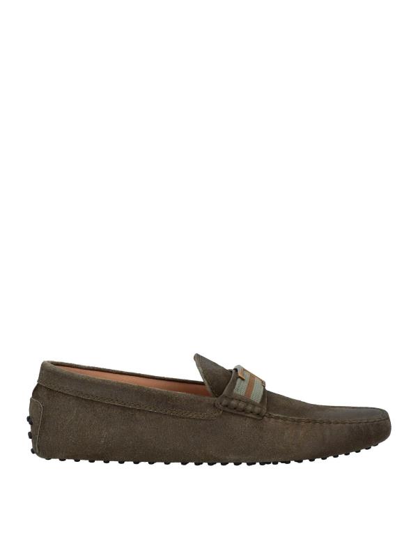 【送料無料】 トッズ メンズ スリッポン・ローファー シューズ Loafers Military green