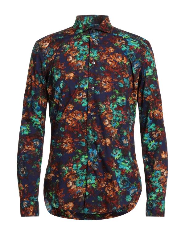 ̵ ֥饤󡦥ǡ륺   ȥåץ Patterned shirt Dark purple