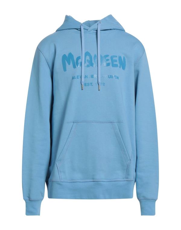 【送料無料】 アレキサンダー・マックイーン メンズ パーカー・スウェット アウター Sweatshirt Light blue