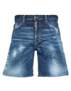 【送料無料】 ディースクエアード メンズ ハーフパンツ・ショーツ デニムショーツ ボトムス Denim shorts Blue