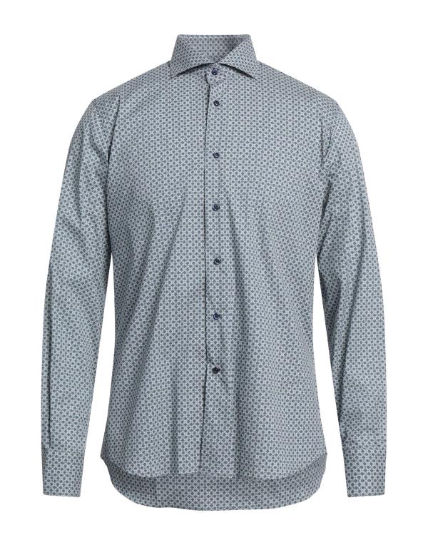 ̵ ɥ˥ꥨ   ȥåץ Patterned shirt Slate blue