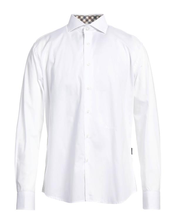 【送料無料】 アクアスキュータム メンズ シャツ トップス Solid color shirt White