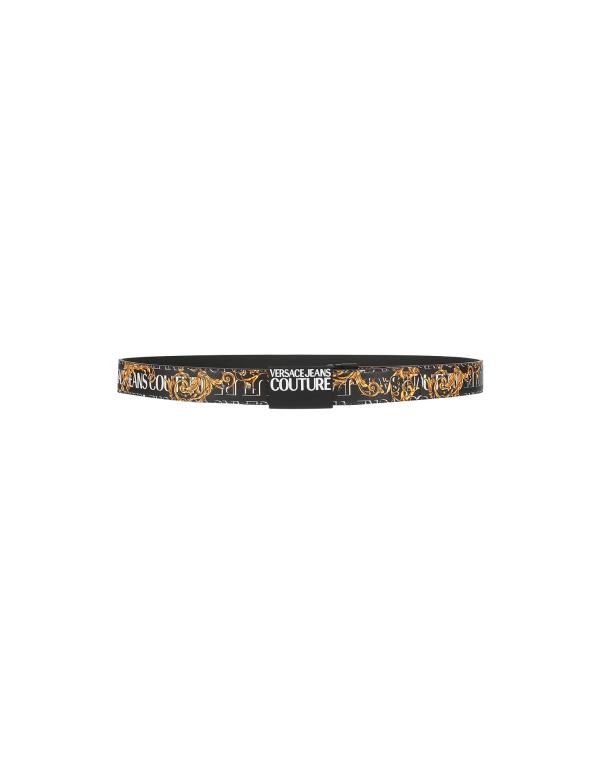 ベルサーチ 【送料無料】 ヴェルサーチ メンズ ベルト アクセサリー Fabric belt Black