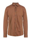 【送料無料】 ザカス メンズ シャツ トップス Solid color shirt Brown(4)