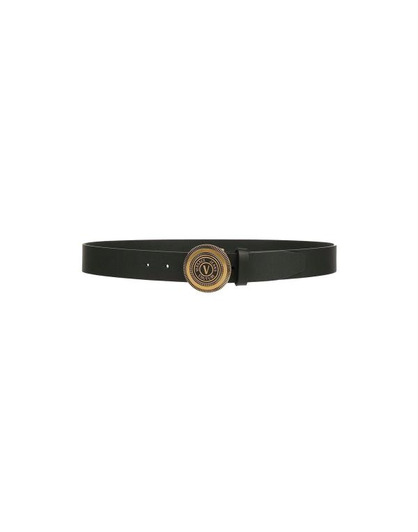 ベルサーチ 【送料無料】 ヴェルサーチ メンズ ベルト アクセサリー Leather belt Black