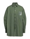 yz tEVY Y Vc gbvX Solid color shirt Military green