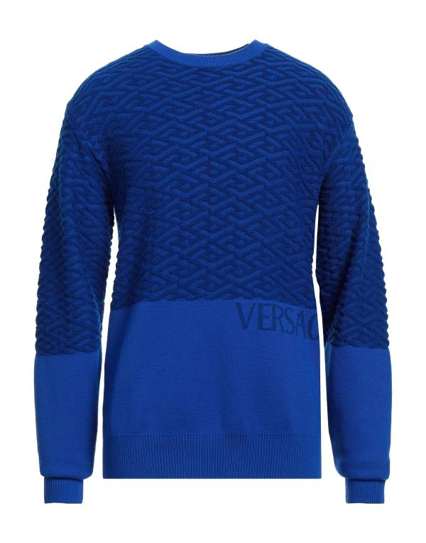 【送料無料】 ヴェルサーチ メンズ ニット・セーター アウター Sweater Blue