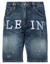 【送料無料】 フィリッププレイン メンズ ハーフパンツ・ショーツ ボトムス Denim shorts Blue