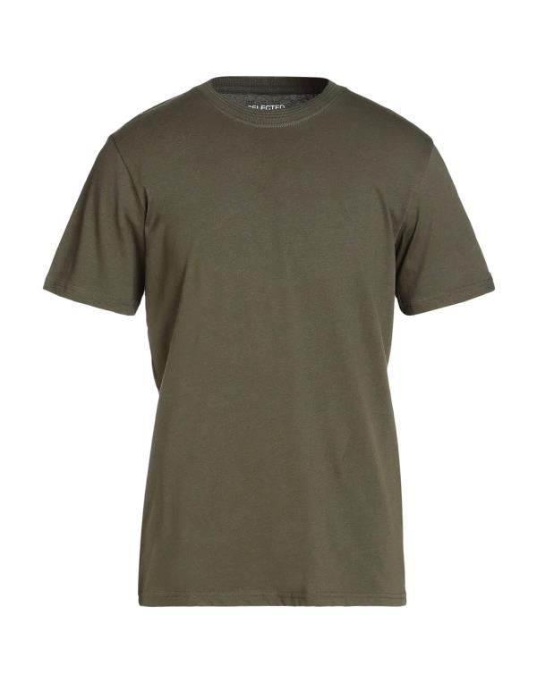 【送料無料】 セレクテッドオム メンズ Tシャツ トップス T-shirt Military green