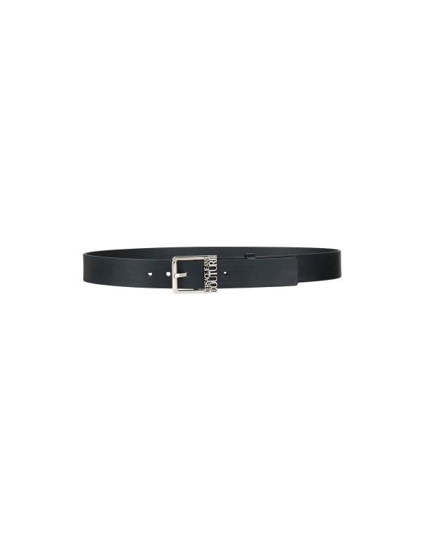 【送料無料】 ヴェルサーチ メンズ ベルト アクセサリー Leather belt Black