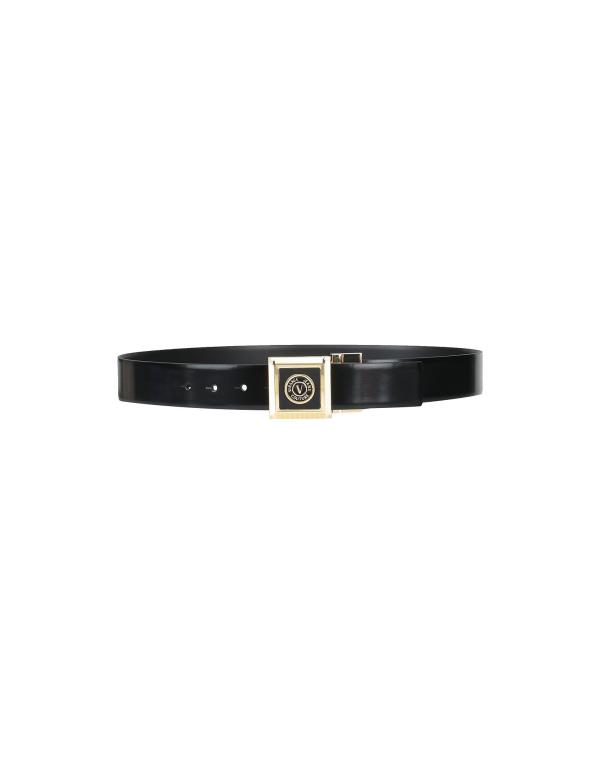 ベルサーチ 【送料無料】 ヴェルサーチ メンズ ベルト アクセサリー Leather belt Black