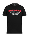 【送料無料】 ディースクエアード メンズ Tシャツ トップス T-shirt Black