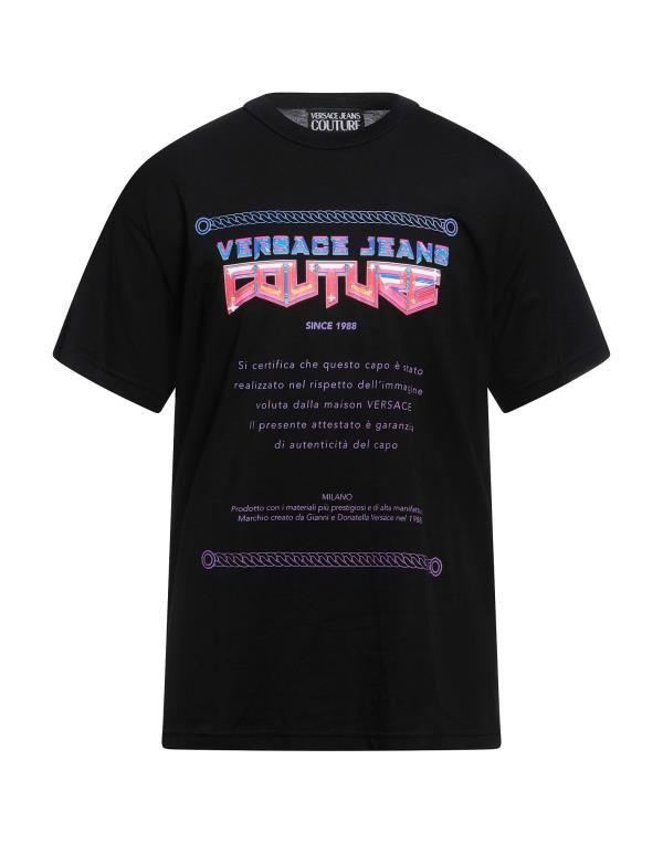 【送料無料】 ヴェルサーチ メンズ Tシャツ トップス T-shirt Black