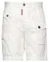 【送料無料】 ディースクエアード メンズ ハーフパンツ・ショーツ ボトムス Shorts & Bermuda White 1