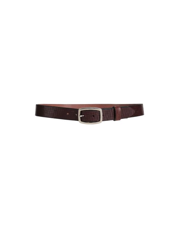 【送料無料】 ラ マルティーナ メンズ ベルト アクセサリー Leather belt Dark brown