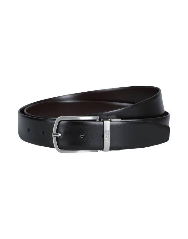 【送料無料】 ボス メンズ ベルト アクセサリー Leather belt Black