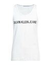 【送料無料】 カルバンクライン メンズ タンクトップ トップス Tank top White