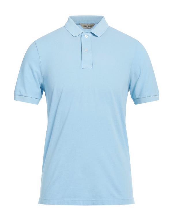 【送料無料】 グランサッソ メンズ ポロシャツ トップス Polo shirt Light blue