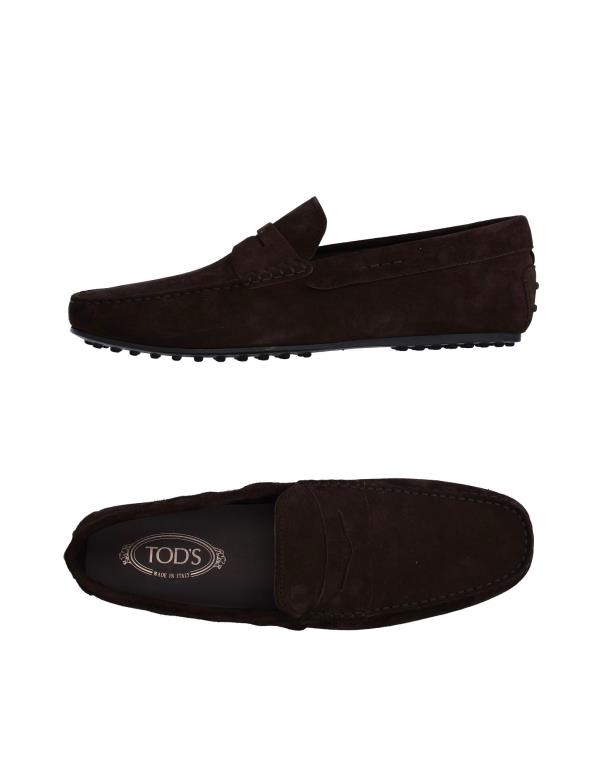 【送料無料】 トッズ メンズ スリッポン・ローファー シューズ Loafers Dark brown