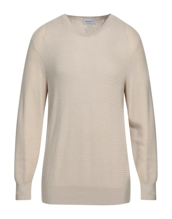 【送料無料】 フェラガモ メンズ ニット・セーター アウター Sweater Light grey