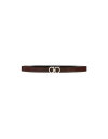 yz tFK Y xg ANZT[ Leather belt Dark brown