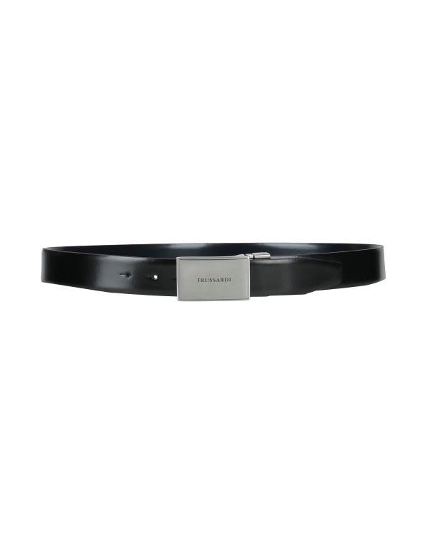 【送料無料】 トラサルディ メンズ ベルト アクセサリー Leather belt Black