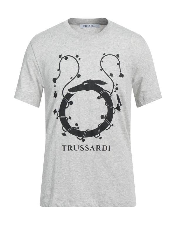 【送料無料】 トラサルディ メンズ Tシャツ トップス T-shirt Light grey