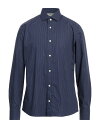 【送料無料】 エルメネジルド ゼニア メンズ シャツ トップス Patterned shirt Midnight blue