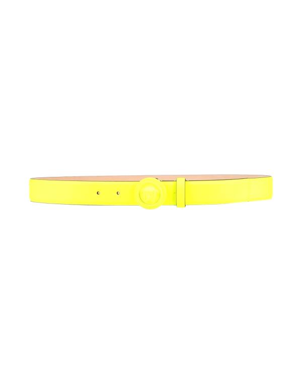 【送料無料】 ヴェルサーチ メンズ ベルト アクセサリー Leather belt Yellow