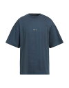 【送料無料】 オーエーエムシー メンズ Tシャツ トップス Basic T-shirt Slate blue