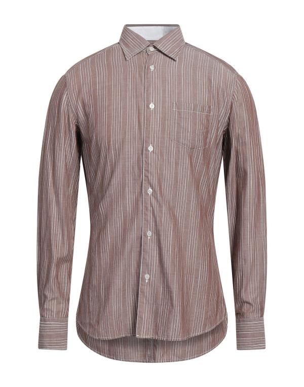 【送料無料】 トラサルディ メンズ シャツ トップス Striped shirt Brown