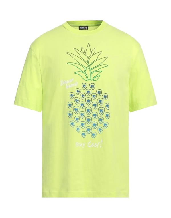 【送料無料】 ブラウアー メンズ Tシャツ トップス T-shirt Acid green