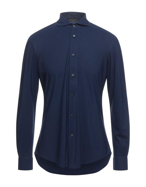 【送料無料】 ブライアン・デールズ メンズ シャツ トップス Solid color shirt Midnight blue